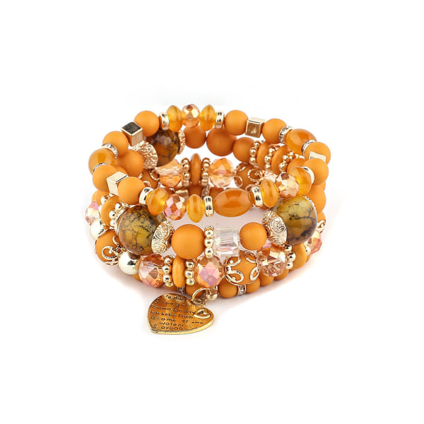 Bohemiska armbandset för kvinnor - 6 set stapelbara stretchiga armband i flera färger Boho-smycken för kvinnor Hippie-armband Delikat smycke Bästa vän