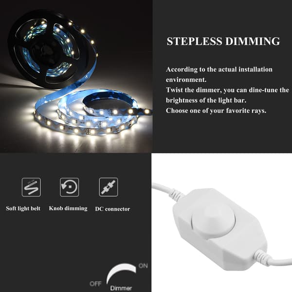 13ft 240 LED-strimler Bar Vanity Mirror Makeup-lampe Fleksibelt strimmel-lyssæt
