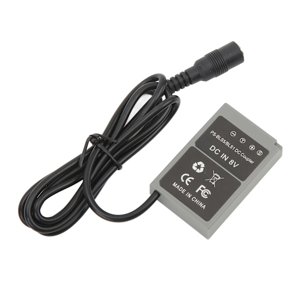 PS BLS5 BLS1 Dummy Batteri DC-koppling för Olympus Pen E PL7 E PL5 E PM2 för Stylus 1 1s OM D E M10 E M10 för Mark II III AC100‑240V EU-kontakt