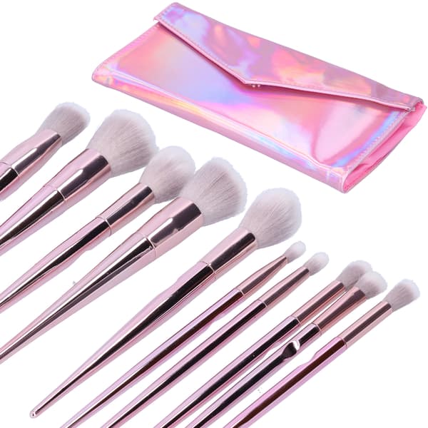 10PCS Makeup Brushes Set Myke Bust for Blush Eye Shadow Eyebrow Highlight