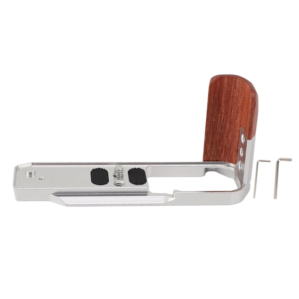 Handgrepp L-form Grepp L-form Snabbfäste Handgrepp med 1/4 tums skruvhål Kallskofäste för Nikon ZFC-kamera Silver