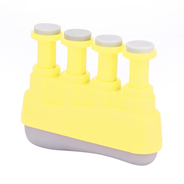 PUNK Hand Finger Exerciser Grip Training Strengthener för gitarr bas piano spelare gul