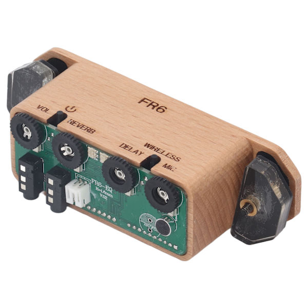Vibrationsljudhålsmikrofon Inbyggd Reverb Delay Trägitarrljudmikrofon för konsert