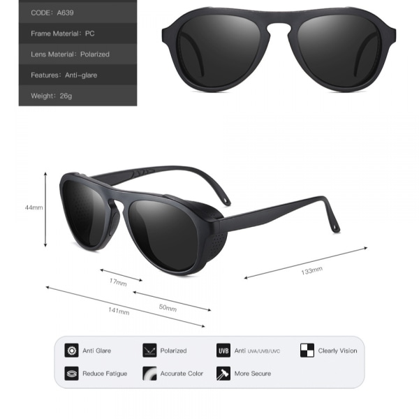Polariserade solglasögon för män och kvinnor UV400 Protection Sports Classic Retro