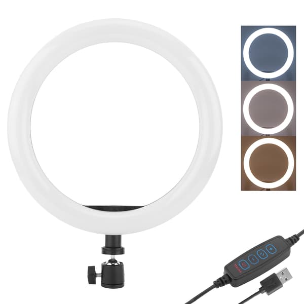 10 tommer ringformet fyldlys Live Steaming supplerende lampe Nat selfie-forbedrende lys