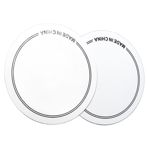 2PCS Trumhuvud Patch PET Slitstark Trumhuvud Patch Protector för Övning Prestanda Singel Pedal Vit