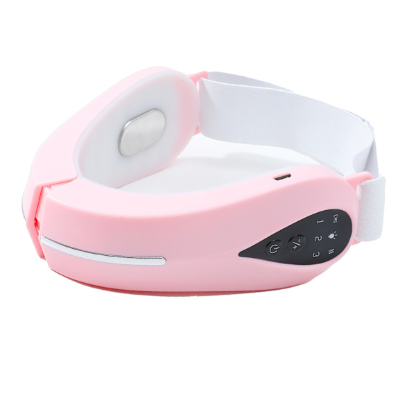 V-formet ansigtsformningsmassager Bluetooth-fjernbetjening Dobbelthage-reducer Smart ansigtsløftningsmaskine til hjemmet Pink