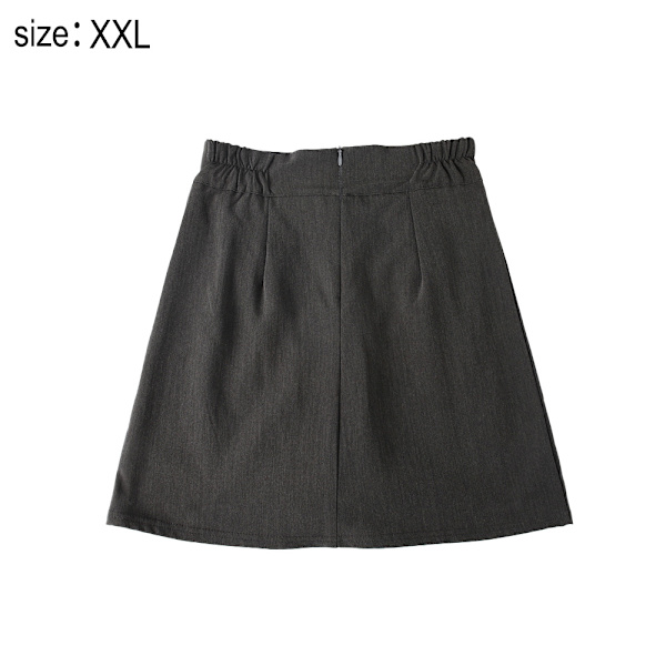 Imitation mocka midjekjol i A-linje grey,XXL