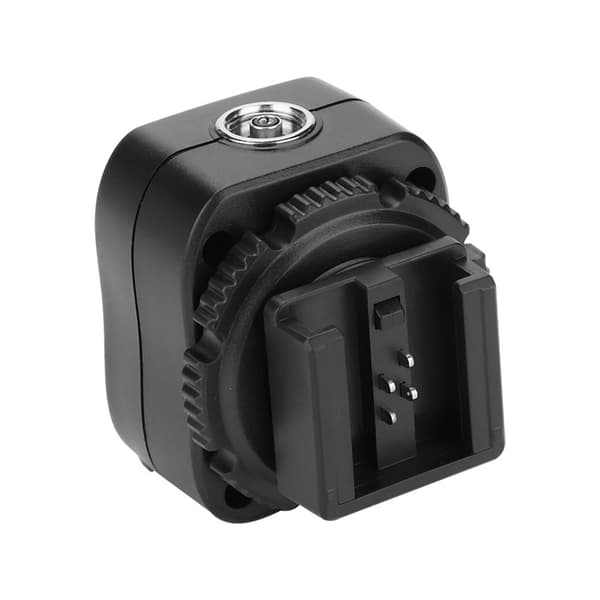 Mini plastik hot shoe adapter konverter 3.5 PC Sync Socket Flash kamera tilbehør (TF-325)