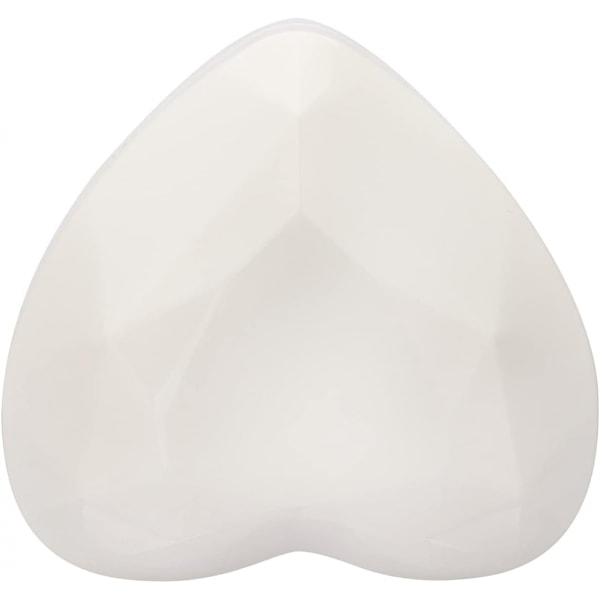 Hjärtformad LED-ring presentförpackning med sammetsinredning - Elegant smyckeskrin för bröllop, förlovning, frieri, födelsedag & årsdag white