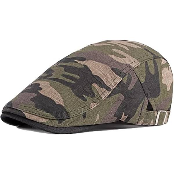 2-pack Herrar Bomulls Flat Cap Ivy Gatsby Newsboy Hatt, grå