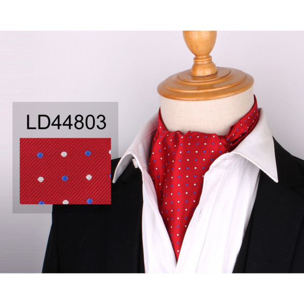 Herr Ascot Cravat Tie Paisley Jacquard Sidenvävd blommig slips, LD44803