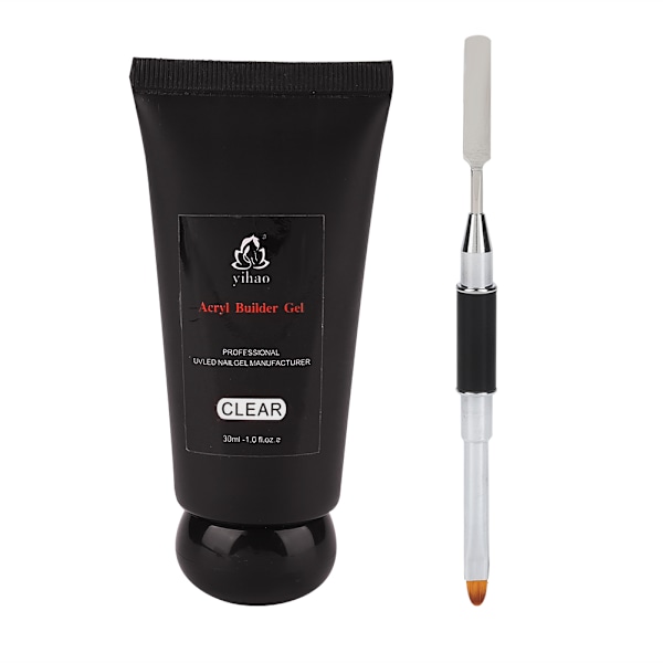 Nagel Quick Building Gel Nagelform Tips Set Förlängning Lim Nagelkonst UV Builder Vit