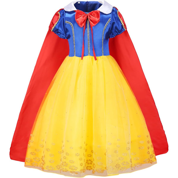 Pigesne Sneprinsesse Kostume Børn Fancy Party Dress Up Toddler Jule Halloween Kostumer, 3-8 År 5-6Years