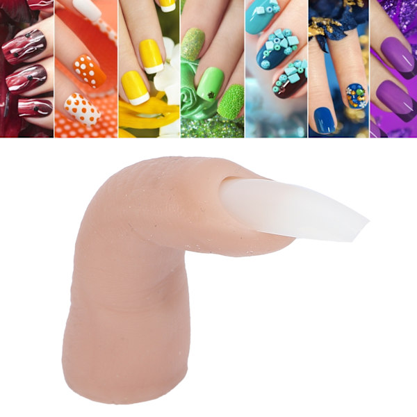Nagelkonst träningsövningsfinger manikyr skyltdocka falsk handfinger med nagelspetsar