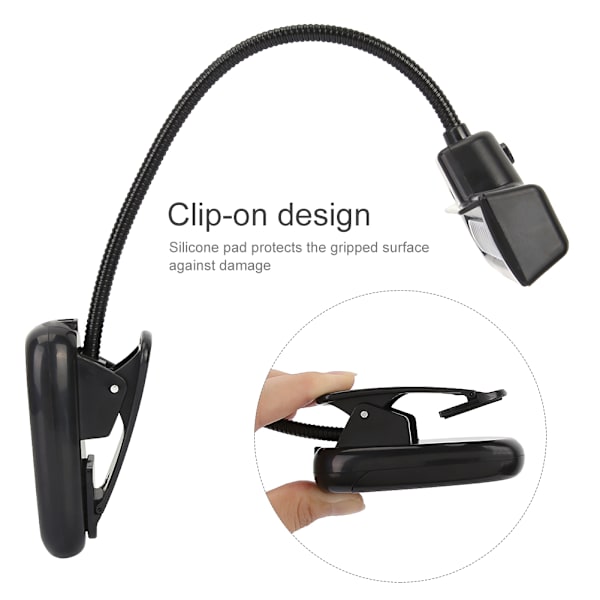 USB-liitäntäinen nuottitelineen valo, joustava kaulan, kannettava lukulampun LED-valo