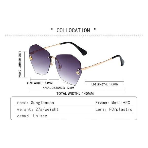 Retro Oversized Flat Top Square Solbriller Enkelt Stykke Rammeløse Store Skjold Shades Stilig Kvinner Menn