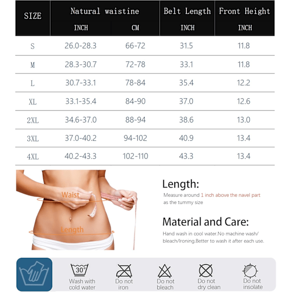Neopren midjetrener for kvinner slankende body shaper midjetrimmer cincher svettebelte S Black Double Belt With Hook