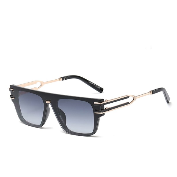 Retro Oversized Flat Top Square Solbriller Enkelt Stykke Rammeløse Store Skjold Nuancer Stilfulde Kvinder Mænd