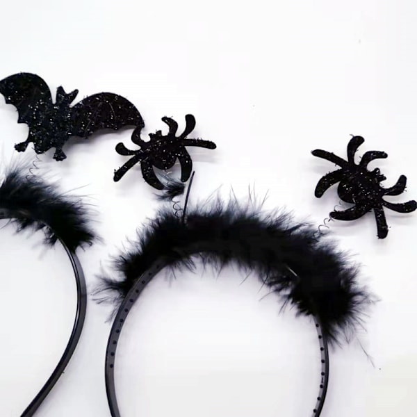 3-pack Halloween pannband fladdermus pannband spökfestival fest atmosfär dekoration spindel topp pannband scen (fladdermus)