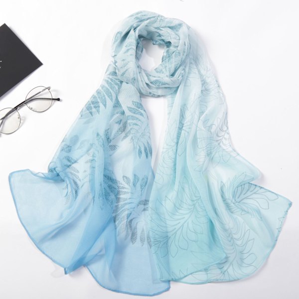 Skjerf for kvinner, lette, fasjonable skjerf med blomstermønster, skjerf, sjal, wraps, B02