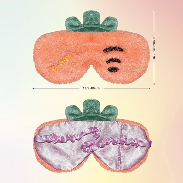 Söt Morotsögonmask, Mjuk Plysch Ögonbindel Rolig Nyhet Ögonmask Ögonlock Skydd för Barn Flickor Pojkar Kvinnor Män Natt Sov T