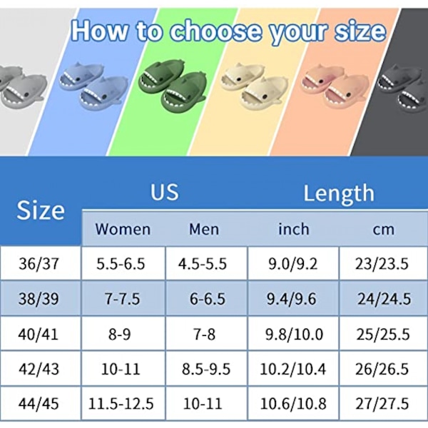 AVEKI Unisex Haj Slides Skridsikre Nyhed Åben Tå Sandaler Fashionable Søde Strand Tøfler Indendørs & Udendørs, Haj Gul, Størrelse: 36/37