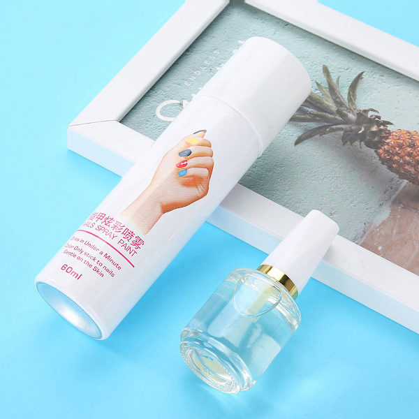 6 färger Manikyr Nagellack Spray Baslack Snabbtorkande Sprayning Lätt Tvätt Nagelspray 05