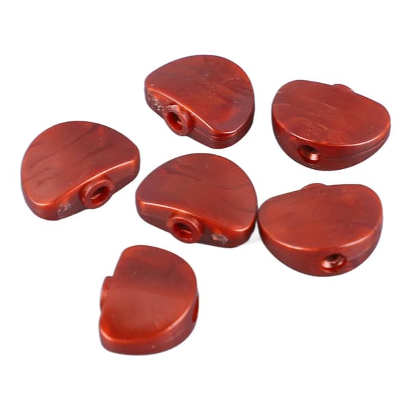 6 stk. Guitar Machine Head Knapper Halvrunde Plastik Komfortable Greb Universal Tuning Peg Udskiftning Spids Kaffe