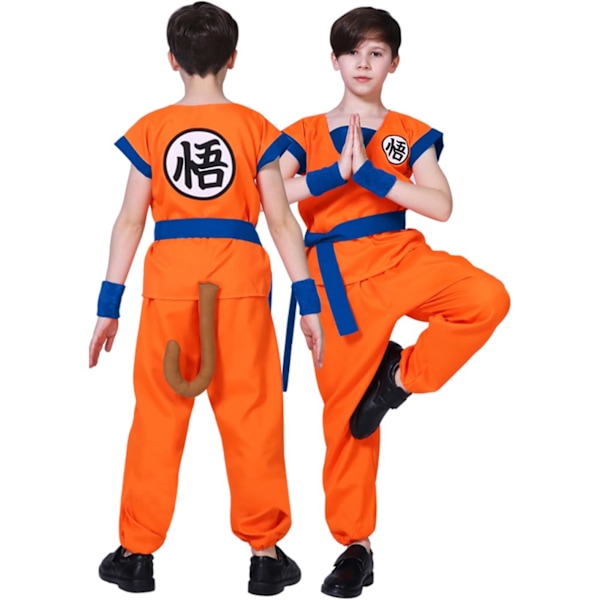 Anime Kostume til Børn Drenge Halloween Cosplay Fuld Outfit Sæt Large Kid