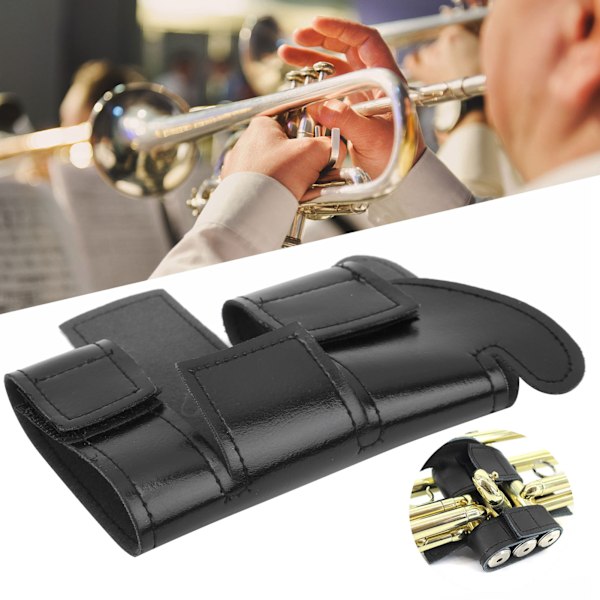 Trumpet PU Läderventilskydd Professionellt Mässingsinstrument Skyddande Fodral Tillbehör