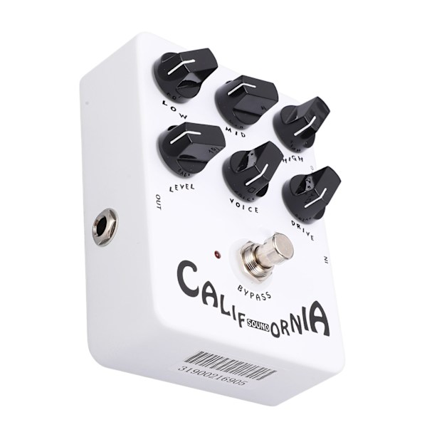 Högtalarsimulator Effektpedal Metall Vit Elgitarr Pedaler JF-15 Full Distortion