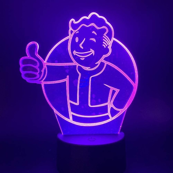 3D Nattlampa Pojkar Flickor Leksak Spel Fallout Shelter Färgbyte Present