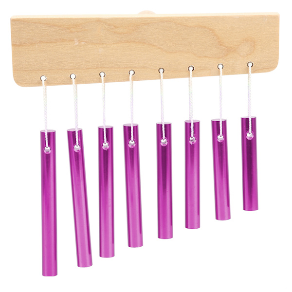 8Tone Chimes SingleRow Tube Børns Slag Instrumenter Orff Førskole Legetøj med Hammer(Lilla )