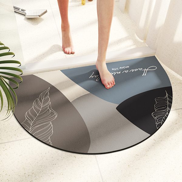 Mjuk kiselalger lerabsorberande golvmatta halkfri badrumsfotdyna snabbtorkande halkfri matta，31,5*20in，80*50cm