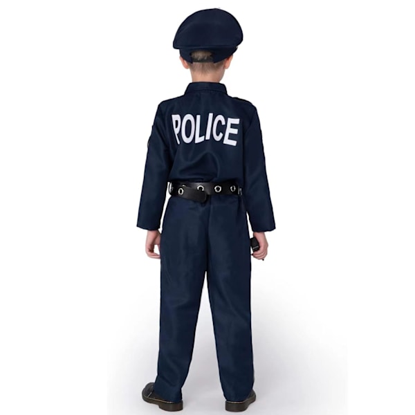 Poliskostym för barn, polisdräkt för pojkar, Halloween Cosplay-fest S