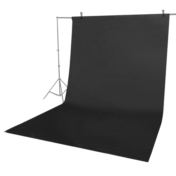 1,6*3m/5,2*9,8ft Fotografi Chromakey Baggrund Studio Bomuld Stand Baggrund (sort)