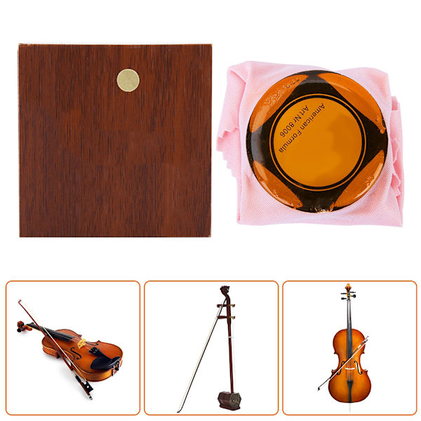 Premium håndlaget kolofonium i treboks for fiolin, bratsj, cello og erhu (gjennomsiktig)