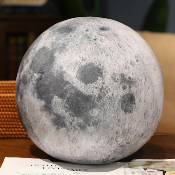 Ultrarealistisk 3D-Planet, Måne, Jord, Sol, Kudde Plyschleksaker, för Barn Tonåringar Vuxna, för Lärare och Föräldrar, Pedagogisk Leksak The Moon