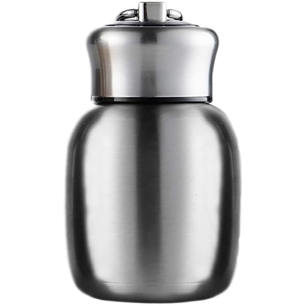 7oz/200mL liten minivakuumisolerad vattenflaska Bärbar läckagesäker resemugg rostfritt stål kall och varm thermal kolv (originalfärg)