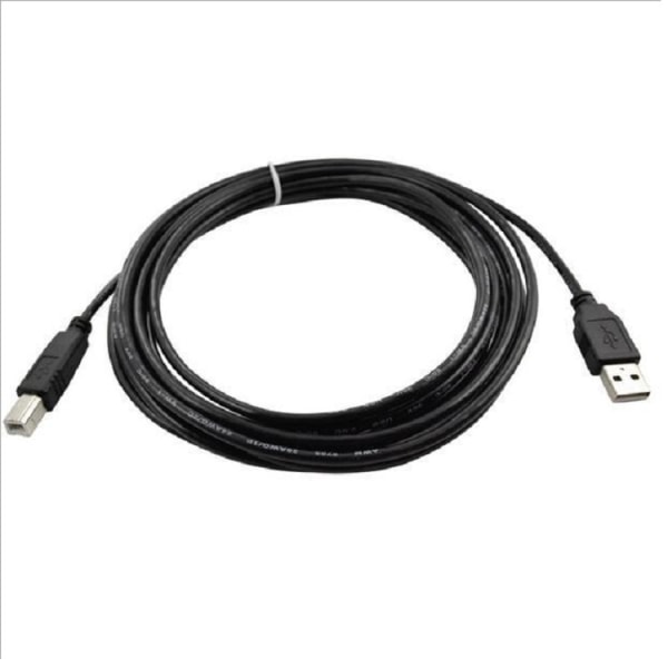 3 meter svart USB standard 2.0 fyrkantig port utskriftskabel kabel skrivare datakabel helt koppartejp magnetisk ringsköld, 5pack