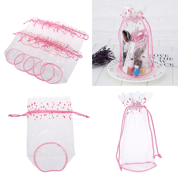 10 st/set Transparent Nagelverktyg Förvaringsväska Plast Manikyr Verktyg Hållare Behållare Transparent Väska