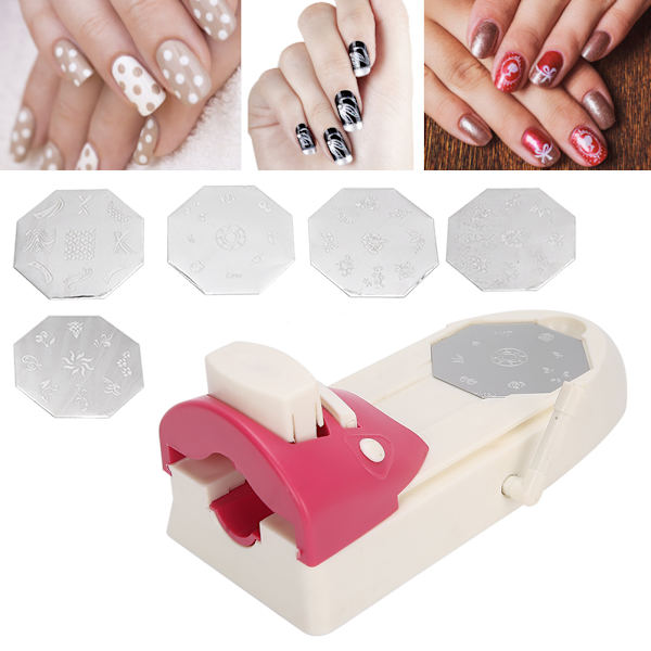 Nagelkonstskrivare Nagelkonstmönster Stämpel Manikymaskin Stämpel DIY Kit Set