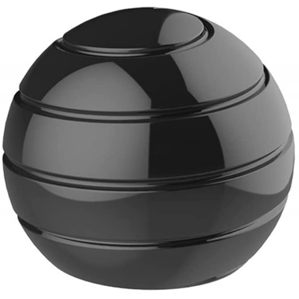Kinetiska skrivbordsleksaker,Full Body Optical Illusion Fidget Spinner Ball, Presenter för män,Kvinnor,Barn storlek 1,77",svart