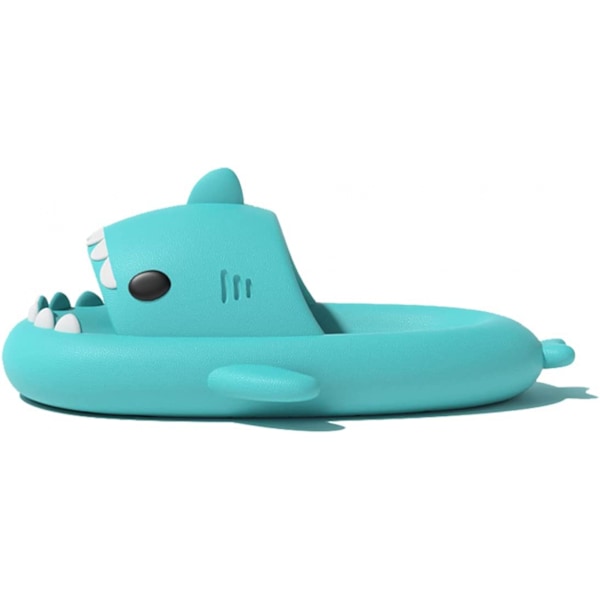 AVEKI Unisex Shark Slides Non-Slip Novelty Open Toe Sandaler Fashionabla Söta Strandtofflor Inomhus & Utomhus, Sky Blue, Storlek: 44/45