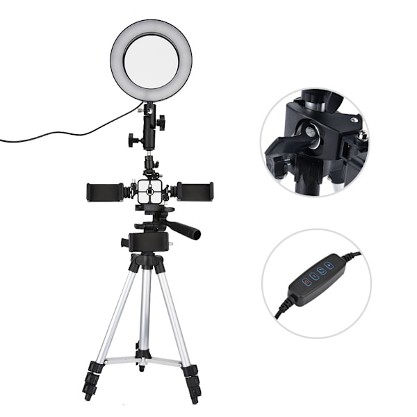 Fotografering Dimbar LED Video Live Studio Kamera Ringljus Foto Telefon Video Ljus