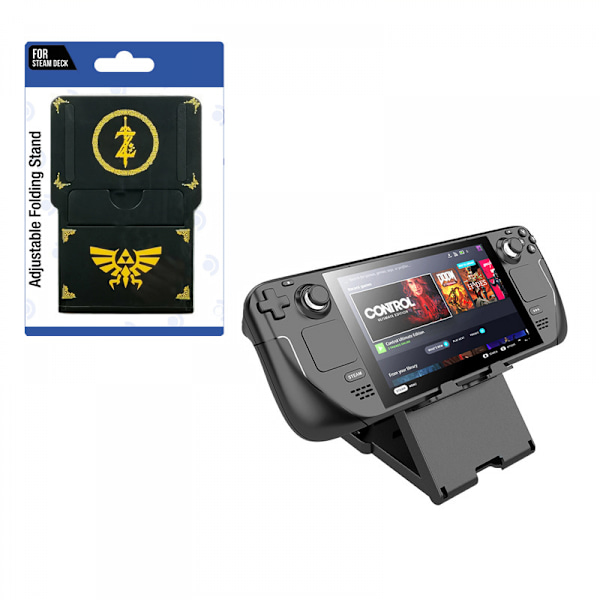 Stativ til Steam Deck, Justerbart Foldbart Stativ Kompatibel (Zelda)