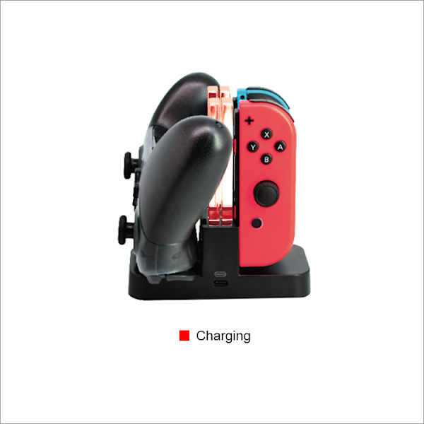 Switch liten handtag färgglad fyra laddare + PRO handtag laddare Switch ljus kolumn laddare laddare TNS-879