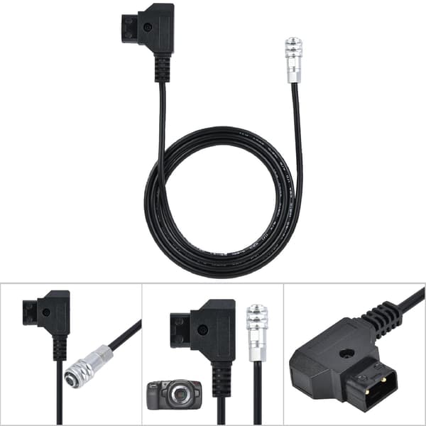 D-tap til 4K strømkabel til Blackmagic Pocket Cinema Camera 4K og Gold Mount V Mount B (1m)