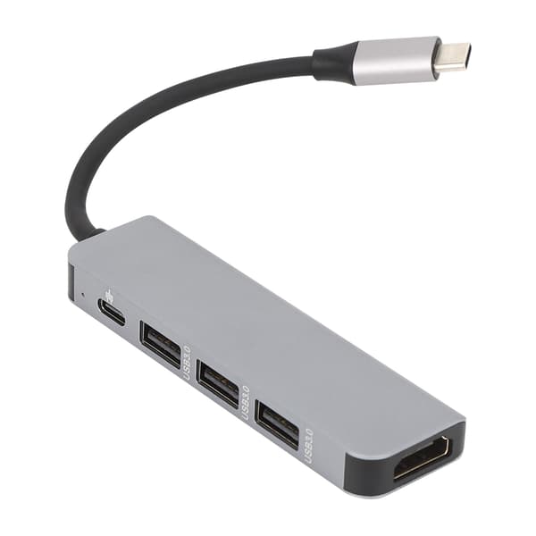 5-i-1 Type C HDMI-hub multifunksjonell omformer USB C-ladeport dokkingstasjon